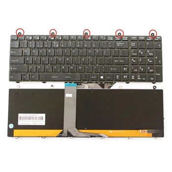 Nauja JAV ispanų prancūzų rusų klaviatūra MSI MS-1755 MS-1756 GE60 GT70 GE70 GT60 2PL MS-16GA MS-16GH MS-16GF Anglų SP FR RU