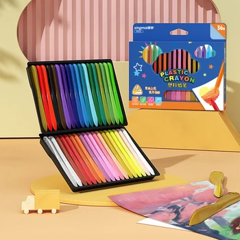 Naujas piešinys be nešvarių rankų pieštukai 36 spalvų trikampio formos strypo formos plaunami ir trinami pieštukai