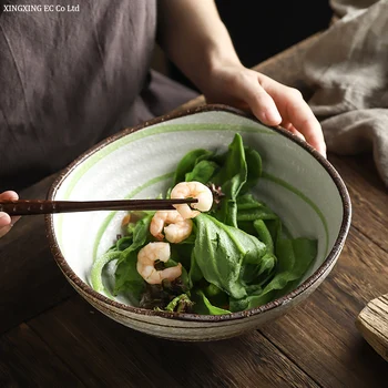 Netaisyklinga asmenybė Japoniško dubenėlio sriuba Vaisių salotų dubuo Keramikos namų ūkis Didelis dubuo Paprastas valgomojo stalo reikmenys