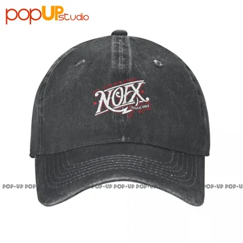 Nofx Buzz Logo Washed Denim Baseball Cap Trucker Hats Hipster Headwear