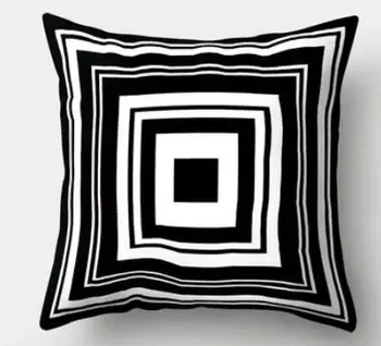 Pagalvėlės pagalvės dekoras Pagalvės užvalkalas Stilius Namų dekoras Juoda ir balta Geometrinis miegamojo svetainės dekoras