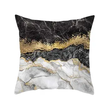 Pagalvėlės užvalkalas 6 stilių pagalvės užvalkalas be kvapo nuo įbrėžimų Gražus juodas auksinės folijos metimo sofos pagalvėlės dėklas