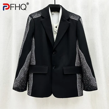PFHQ Hot Diamond Suit striukės Vyrų mados viengubos brreasted Cool Kūrybiškumas Asmenybė Laisvalaikis Haute Quality Blazers 21Z1852