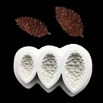 Pinecone Shapes 100% Platinum Silicone Sugarcraft Mould, Fondant Tortų dekoravimo įrankiai Kepimo indai