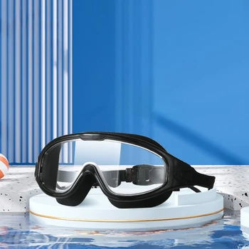 Plaukimo akiniai Nardymo kaukė Plaukimo akiniai HD Anti-rūkas Su ausų kištukais Suaugusiųjų akiniai Reguliuojamas sandarumas Tinka bet kokiai sake