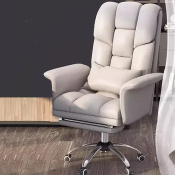 Prabangi nešiojama biuro kėdė Ergonomiška nugaros pagalvėlė Patogi kojų atrama Biuro kėdės Ratai Mobilus Sillas de Oficina baldai