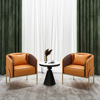 Prabangios svetainės kėdės Sofa Unikali poilsio erdvė Biuro ranka Nordic Garden Makiažo kėdė Vanity Modern Sillas Postmodernūs baldai