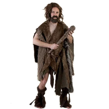 Primityviojo akmens amžius Purm Karnavalo vakarėlis Helovino kostiumas primityvus suaugęs vyras dykuma Fredas Flinstounas cosplay