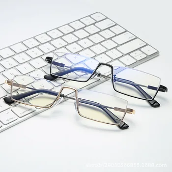 Pusės kadro anti mėlyna šviesa skaitymo akiniai Minimalistinis verslas Vyrų presbiopijos akiniai Nuovargis Kompiuterio akiniai +1.0 +2.5