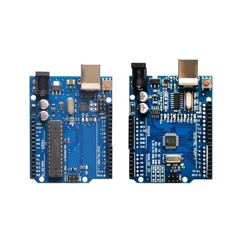 R3 MEGA328P CH340 CH340G ATMEGA16U2+MEGA328P Chip R3 kūrimo plokštė + USB KABELIS