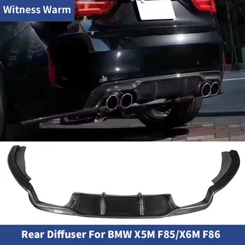 Real Carbon Fiber Galinis difuzorius skirtas BMW F85 X5m F86 X6m galinio lūpų buferio spoileriui 2014-up automobilio stilius