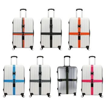 Reguliuojamas lagamino diržas Praktiškas bagažo dirželis Pakavimo dirželis su greito atleidimo sagtimi Kelioniniai priedai lagaminui