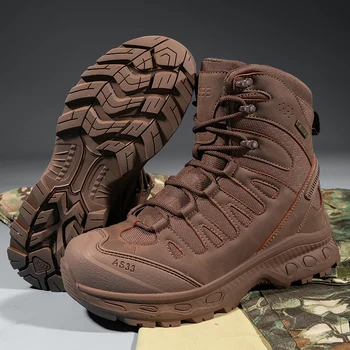 Rudens lauko batai vyrams Sunkiai dėvimi kariniai taktiniai mokymai Vyrai Geros kokybės armijos batai Vyrai Anti Slip Combat Boots Man