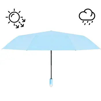 Savaime atsidarantis ir atitraukiantis skėtis nuo saulės, skirtas apsaugai nuo saulės ir apsaugai nuo UV spindulių Mini skėtis nuo saulės mažas kišeninis lietaus skėtis