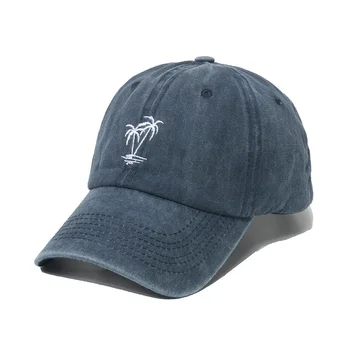 Siuvinėta palmė Beisbolo kepuraitė Reguliuojama tėčio skrybėlė Vairuotojo kepurė Moteriška kepurė nuo saulės