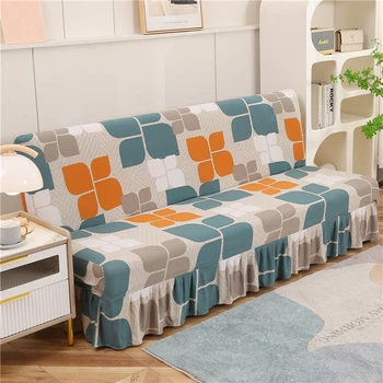 Spausdinti sofos lovos sijonų užvalkalai svetainei Spandex Elastingas sulankstomas sofos lovos užvalkalas Stretch sofos užvalkalai Namų dekoras