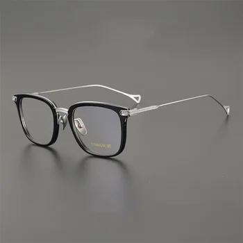 STATESIDE Acetate Titanium Akinių rėmeliai DRX2066 Kvadratiniai receptiniai optiniai akiniai Rėmeliai Vyriški akiniai Akiniai Akiniai