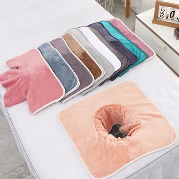 Storened Beauty SPA masažinis stalas obliuojantis veido rankšluostis su skyline lova Bandana Salone Bedside Hole Towel Bed Towel Absorbent 35cm