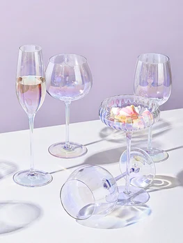 Svajonių akinanti krištolo taurė Raudonojo vyno taurė Šampano taurė Rinkinys Pagrindinis Aukščiausios kokybės vyno taurė Krištolo vaivorykštės taurė