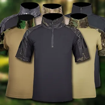 T marškinėliai Medžiokliniai drabužiai Airsoft armijos taktiniai marškiniai Kariniai kamufliažiniai vyriški drabužiai Trikotažiniai marškinėliai Dažasvydžio drabužiai Džemperis