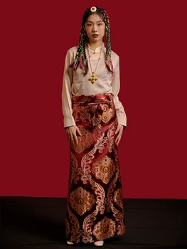 Tibeto Lhasa Tibeto drabužiai Moterų patobulintas geriausias vasaros naujas etninis stilius