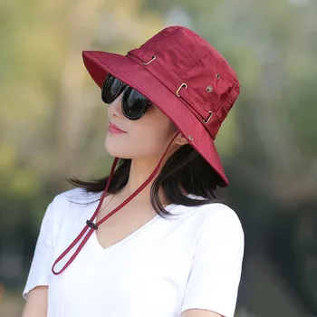 Unisex vasaros kremas nuo saulės Platus kraštas Kaušas Skrybėlės Moterys UV apsauga nuo neperšlampamos Panamos kepurės Medžioklė Saulė Žvejo kepurė vyrams
