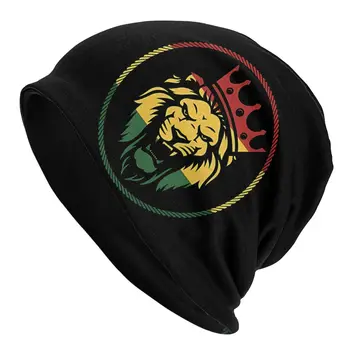 Variklio dangčio skrybėlės Jamaikos Rasta liūtas Vyrai Moterų Rasta Karalius Plona kepurė Hip Hop Skullies Beanies Kepurės