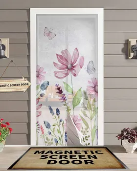 Vasaros augalai Gėlės Drugeliai Magnetinės durys Užuolaida Vasaros svetainė Miegamasis Namai Apsauga nuo uodų Ekrano durų užuolaida