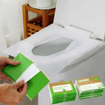 Vienkartinis nešiojamas tualeto sėdynės dangtelio kilimėlis Sveikas vandeniui atsparus kelioninis 10vnt / pakuotė Pagalvėlė Vonios tualetinis popierius Padėklas Namų įrankiai