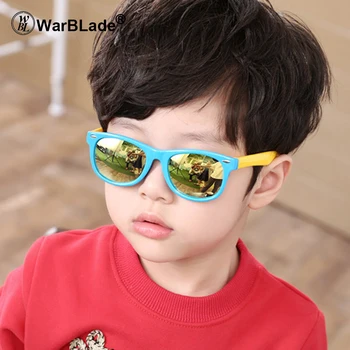 WarBLade TR90 Lankstūs vaikų akiniai nuo saulės Poliarizuota Vaikų saugos danga Akiniai nuo saulės UV400 Akiniai Atspalviai Kūdikių oculos de sol