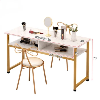 šiaurietiški vieno nago stalai Modernūs dvigubo manikiūro stalai Lengvas prabangus medinis nagų stalas Profesionalus manikiūro stalas