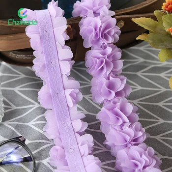 šifono 3D gėlių nėrinių audinys, vestuvių vakarėlio maudymosi kostiumėlis, maudymosi kepurė 